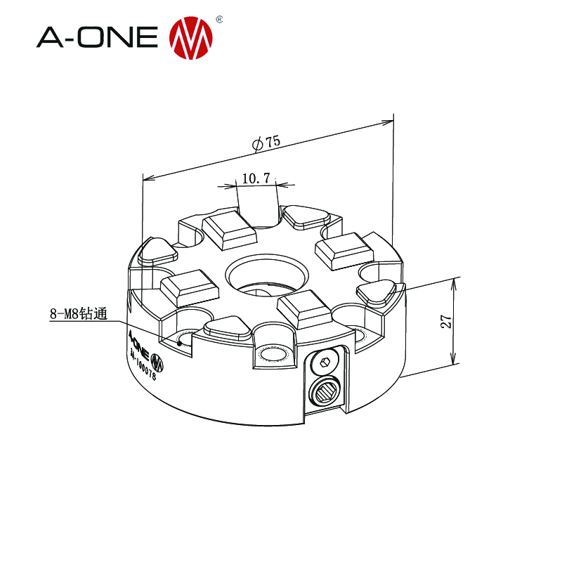 Mandril manual R75 3A-100078