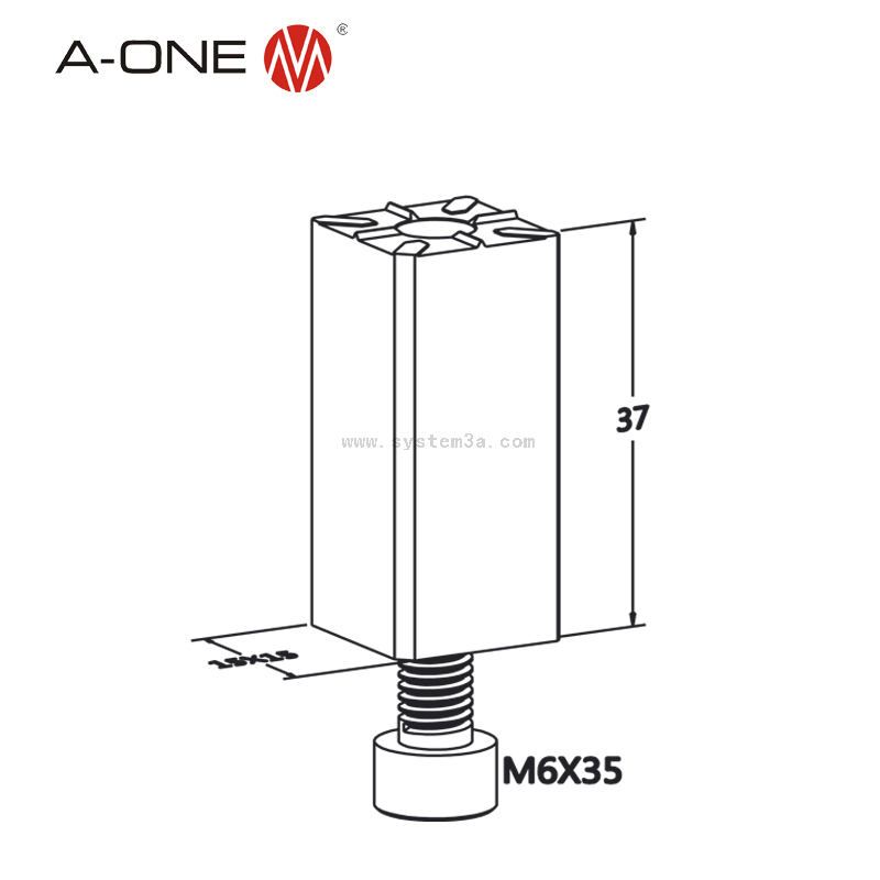 Soporte recto 15*15*37 mm 3a-300083